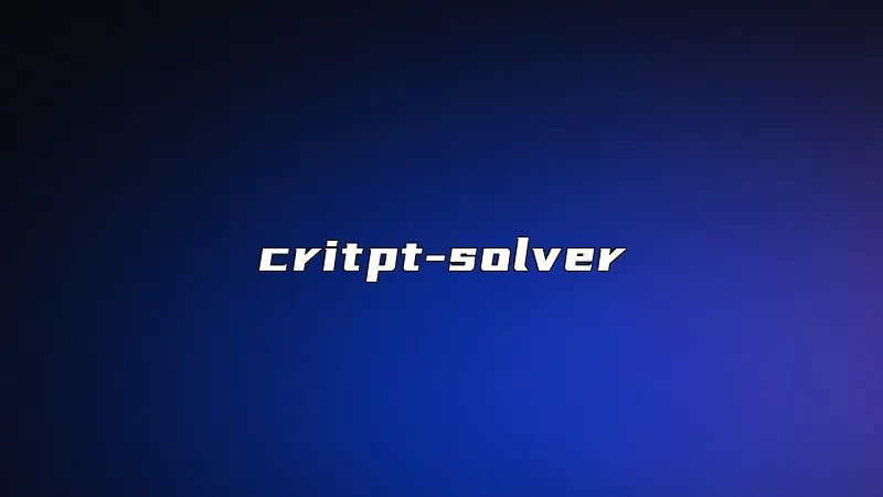 critpt-solver