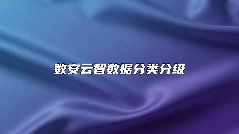 数安云智数据分类分级