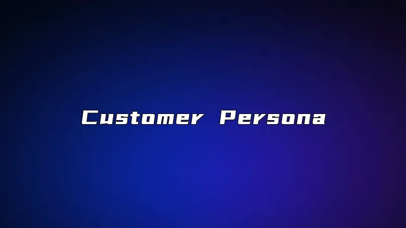 Customer Persona