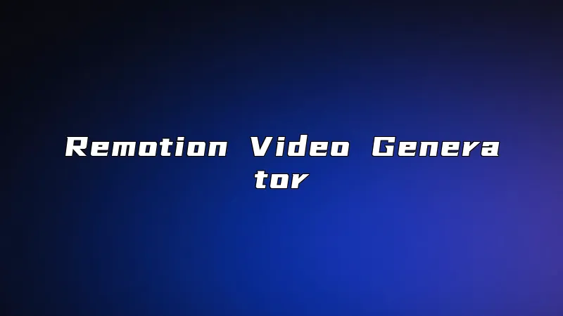 Remotion Video Generator