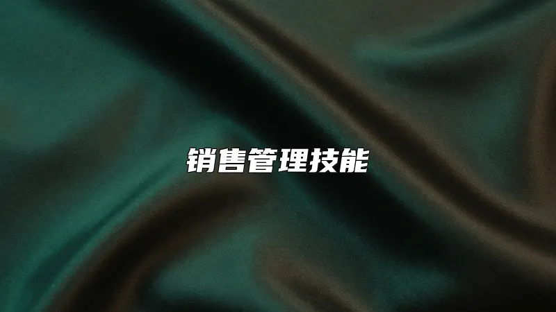 销售管理技能