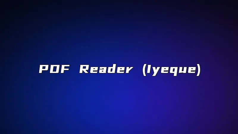 PDF Reader (Iyeque)
