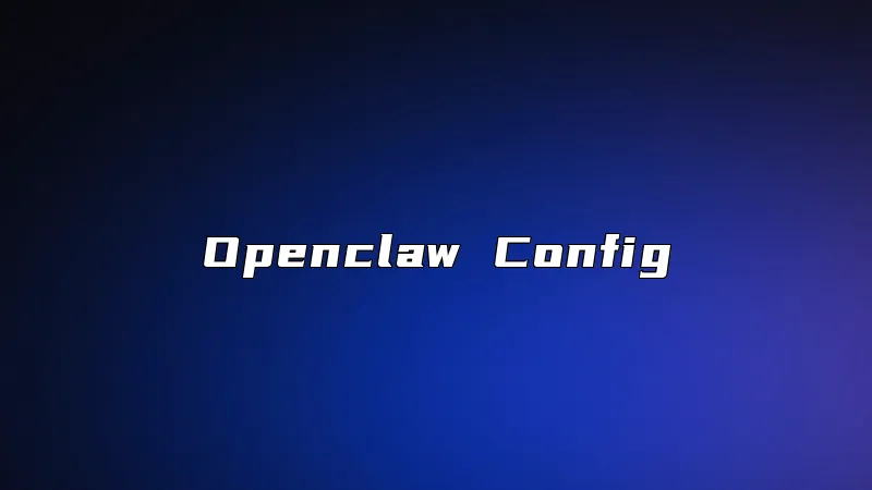 Openclaw Config