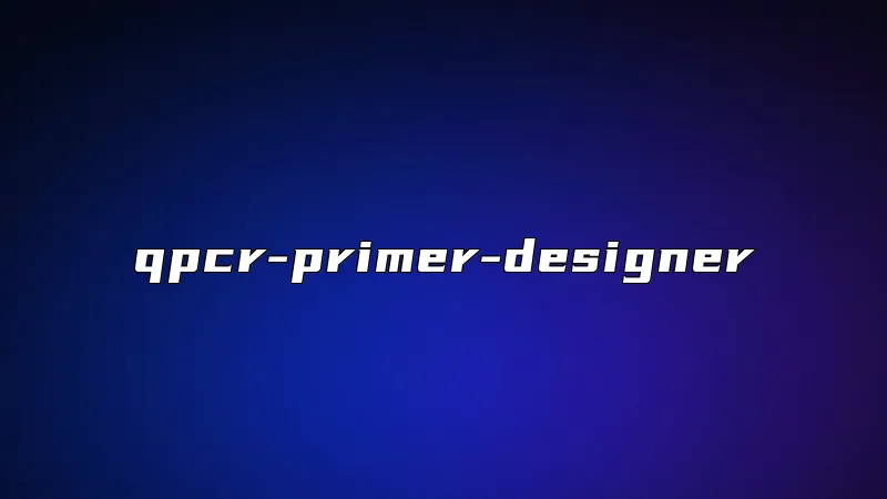 qpcr-primer-designer