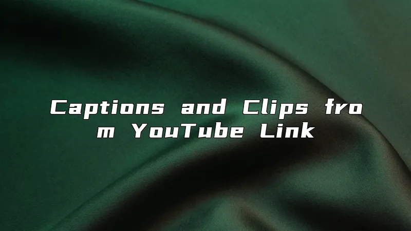 Captions and Clips from YouTube Link
