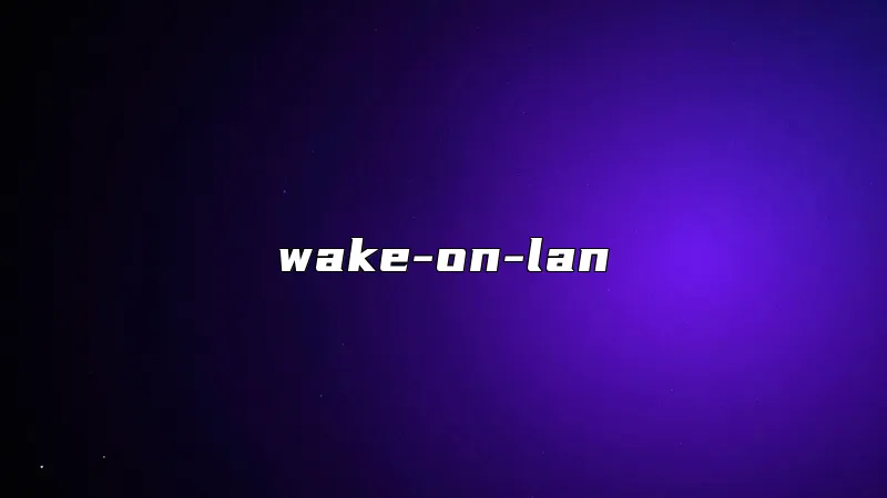 wake-on-lan