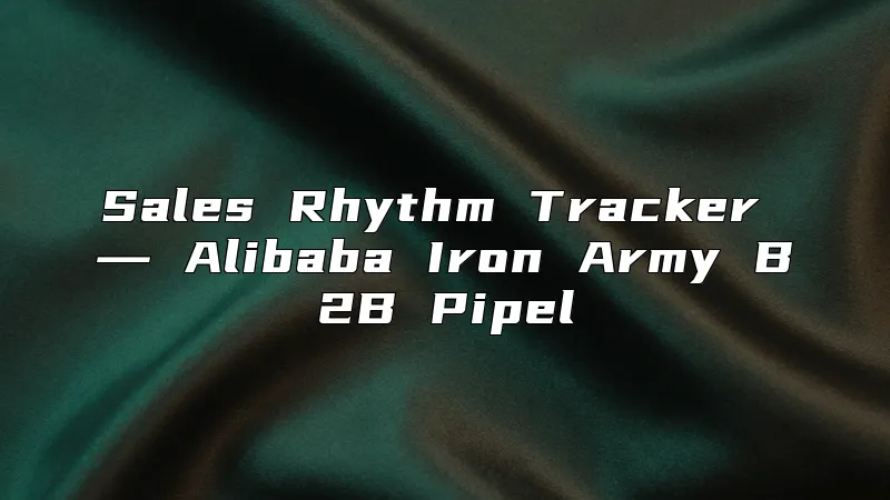 Sales Rhythm Tracker ― Alibaba Iron Army B2B Pipel
