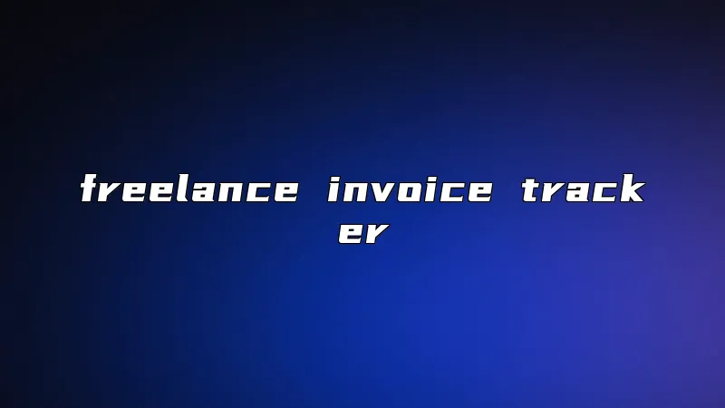 freelance invoice tracker