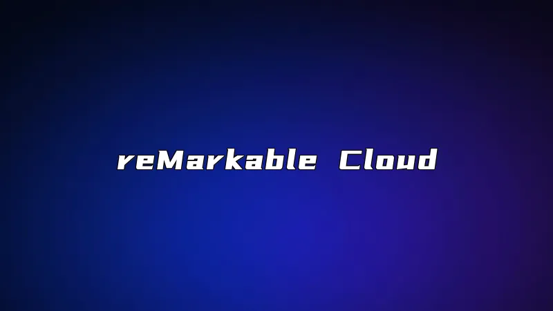 reMarkable Cloud