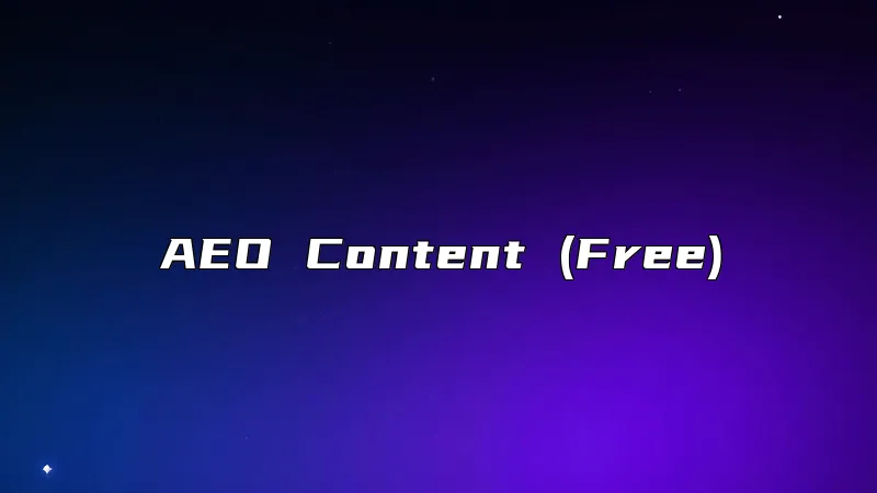 AEO Content (Free)