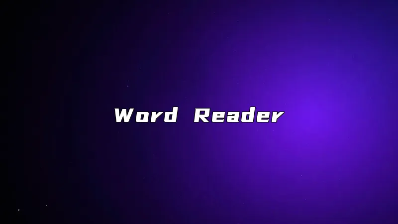 Word Reader
