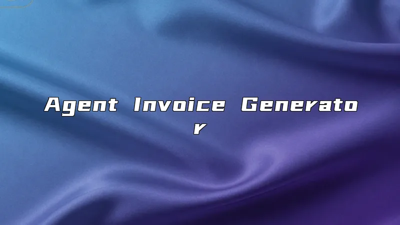 Agent Invoice Generator