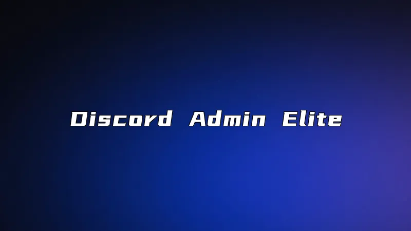 Discord Admin Elite
