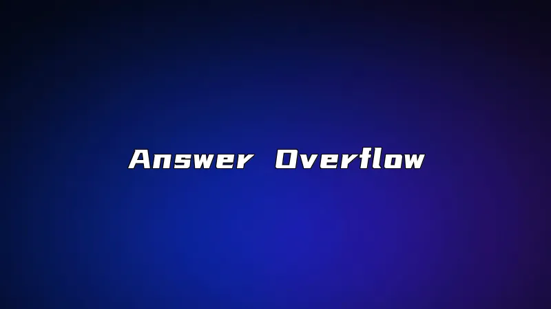 Answer Overflow