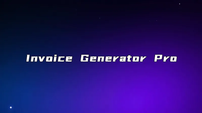 Invoice Generator Pro