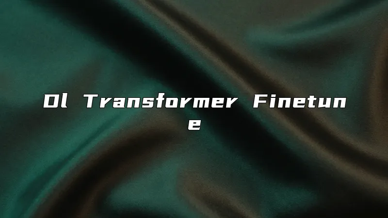 Dl Transformer Finetune