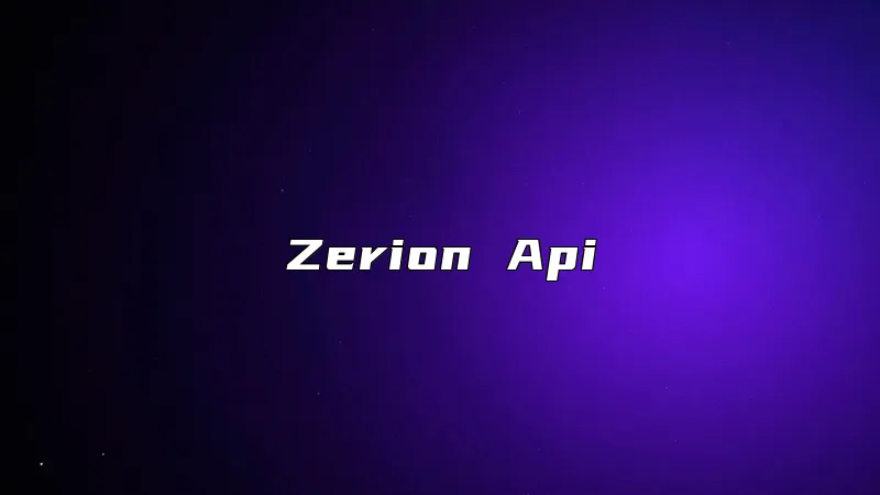 Zerion Api