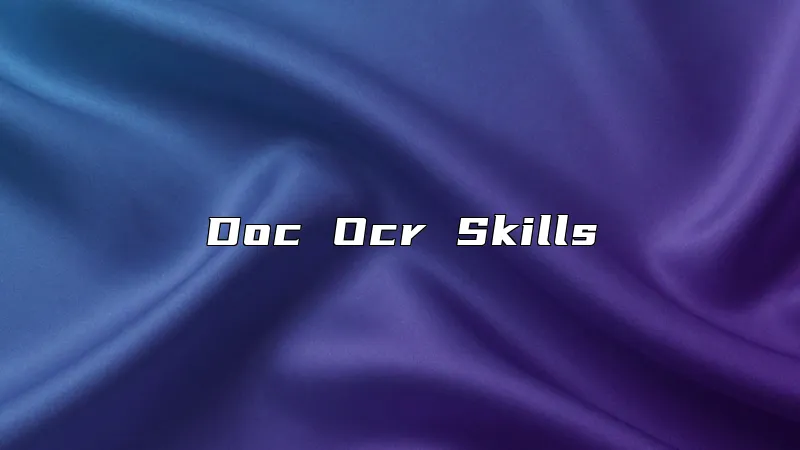 Doc Ocr Skills