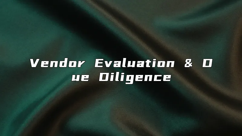 Vendor Evaluation & Due Diligence