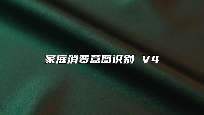 家庭消费意图识别 V4