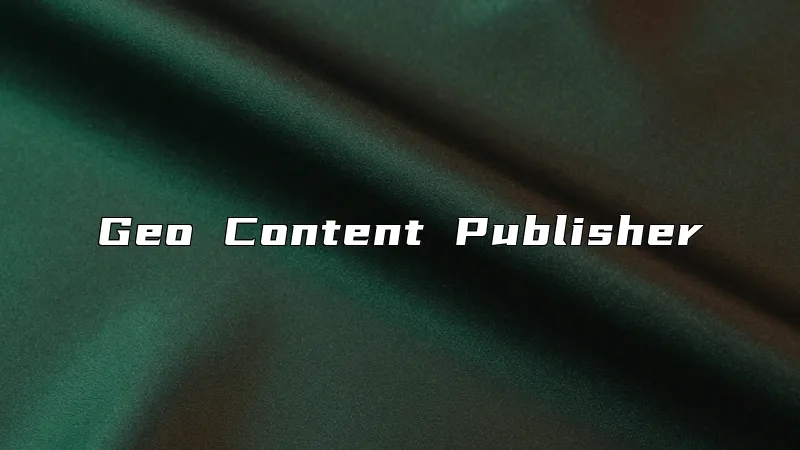 Geo Content Publisher