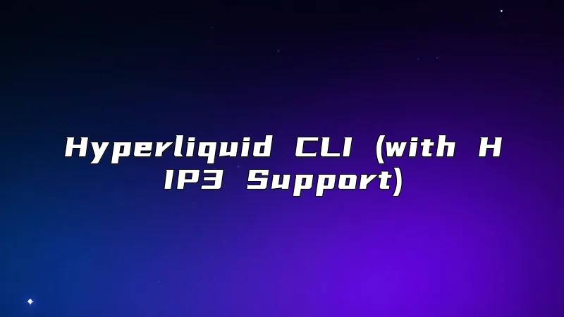 Hyperliquid CLI (with HIP3 Support)