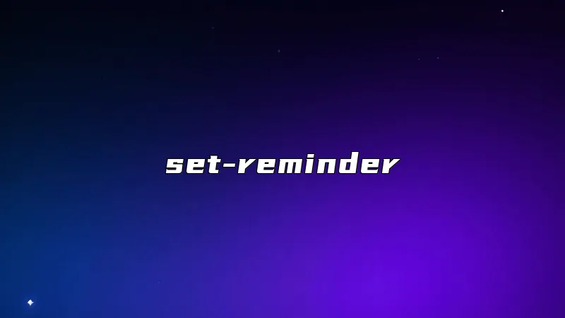 set-reminder