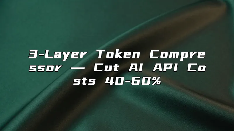 3-Layer Token Compressor ― Cut AI API Costs 40-60%