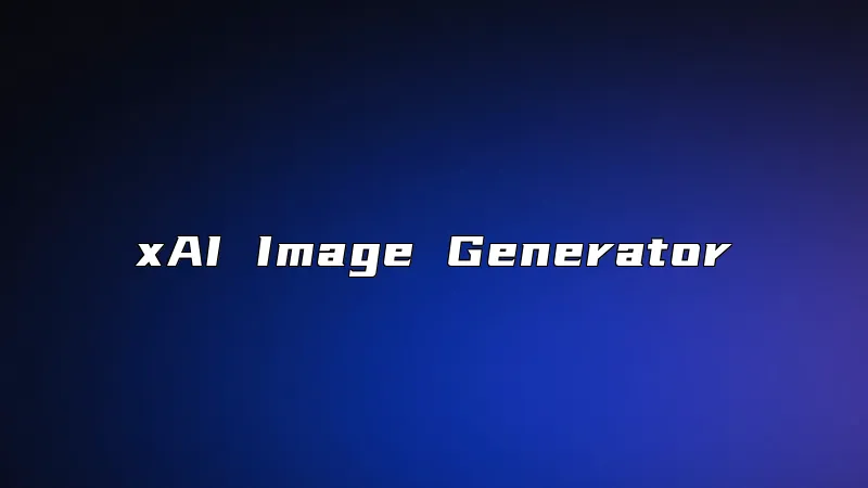 xAI Image Generator