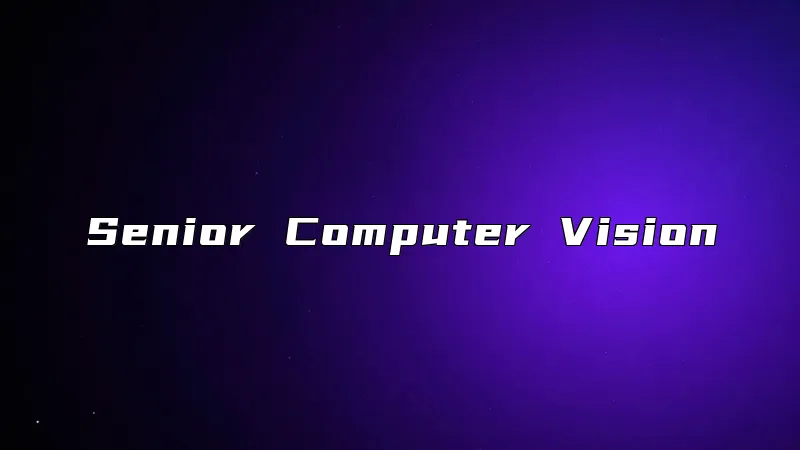 Senior Computer Vision