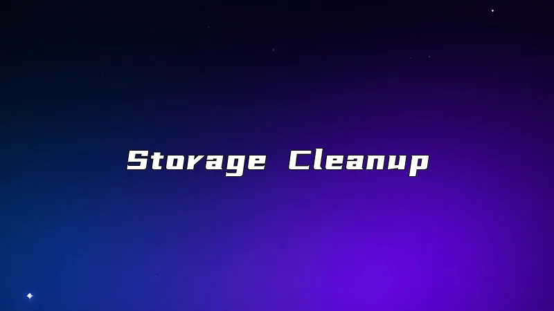Storage Cleanup